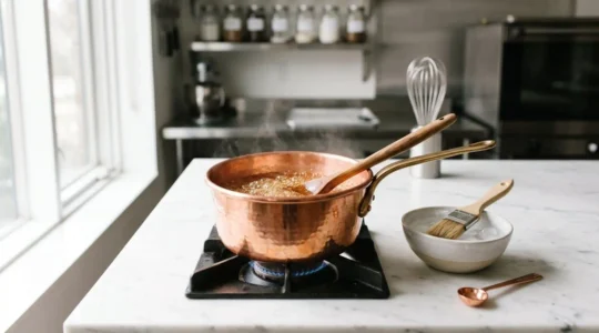 Différentes phases de cuisson du sucre en pâtisserie professionnelle